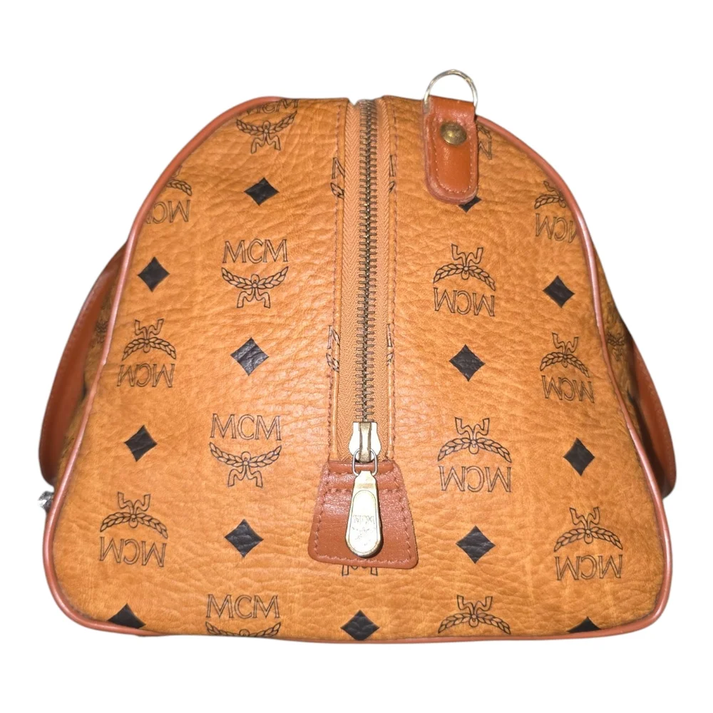 MCM Cognac Visetos Boston Bag, WITH COA - Picture 7 of 17